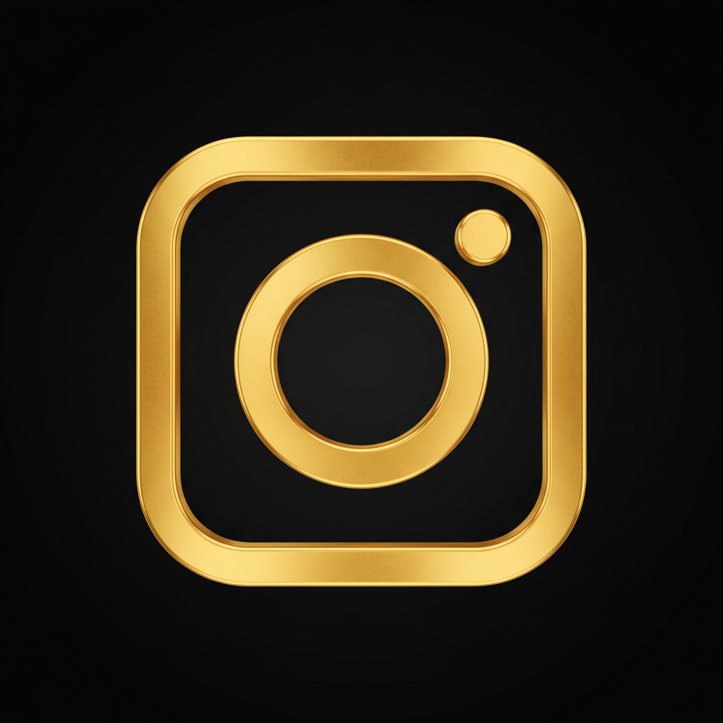 Gold Instagram Logo