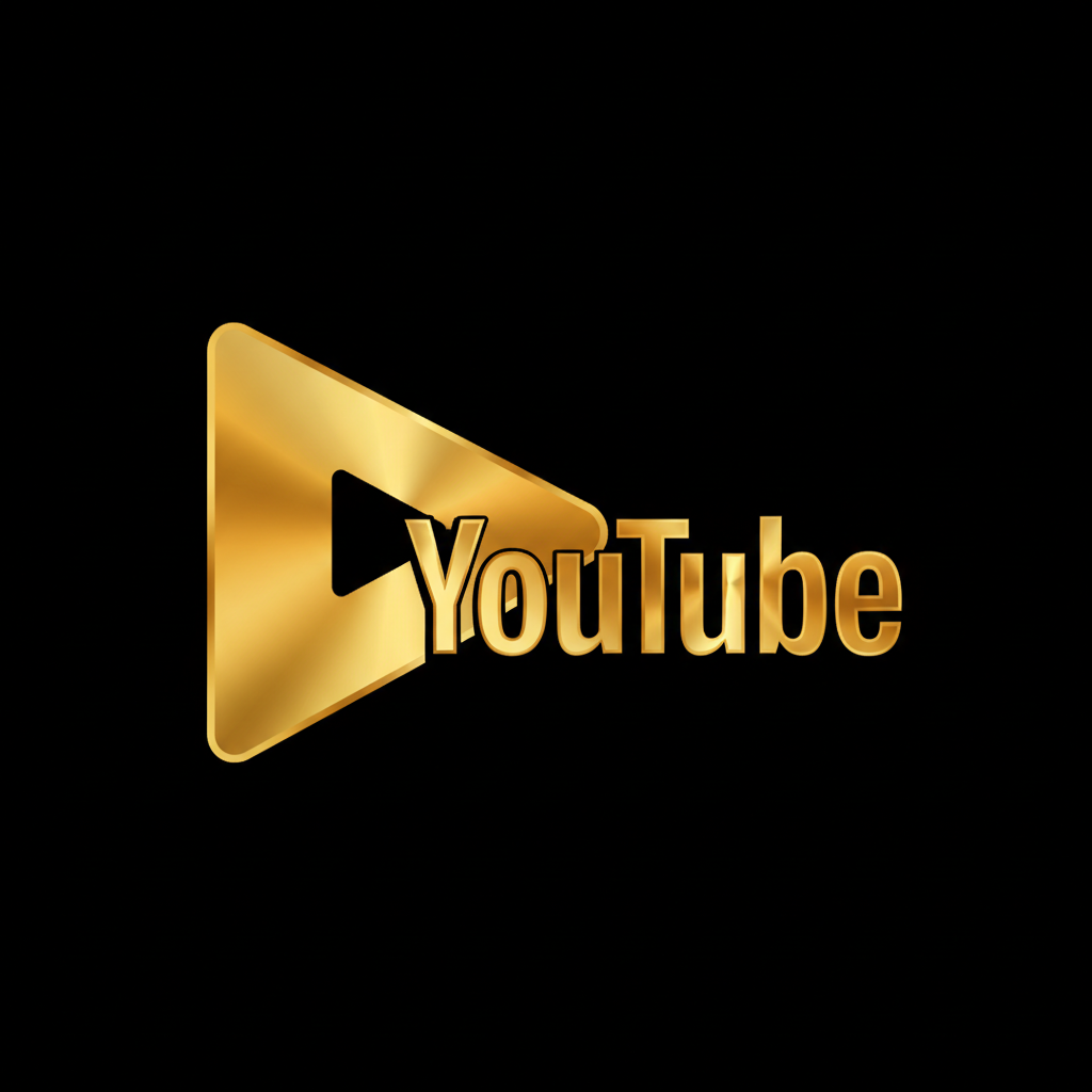 Gold YouTube Logo
